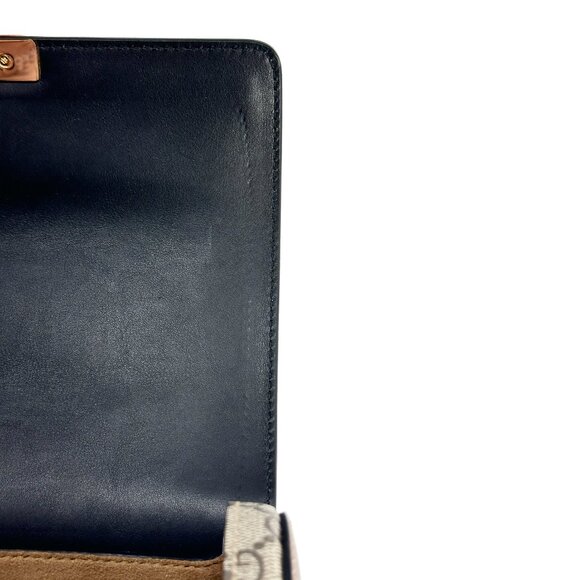 Gucci Padlock GG Supreme Bamboo Small Top Handle/ Shoulder Bag - Picture 10 of 13